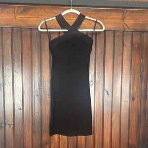 Aritzia Black Halter Sheath Dress